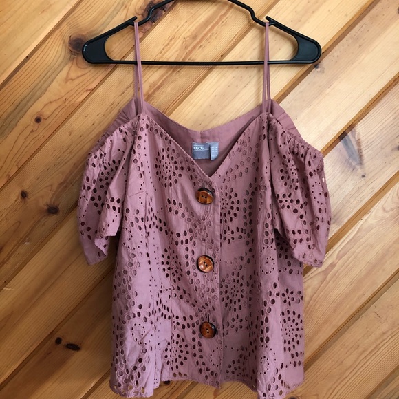 ASOS Design Broderie Off-Shoulder Top - Picture 4 of 7